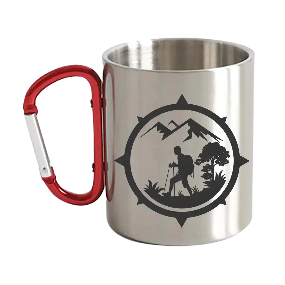 Compass Carabiner Mug 12oz